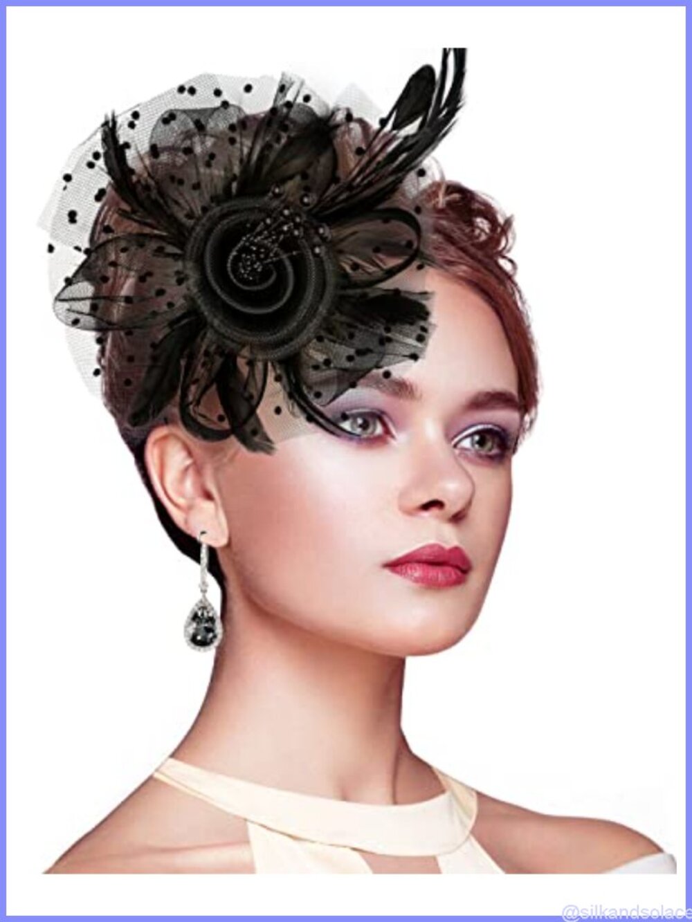 Women's Feather Fascinator Headband Hair Clip Tea Party Derby Hat